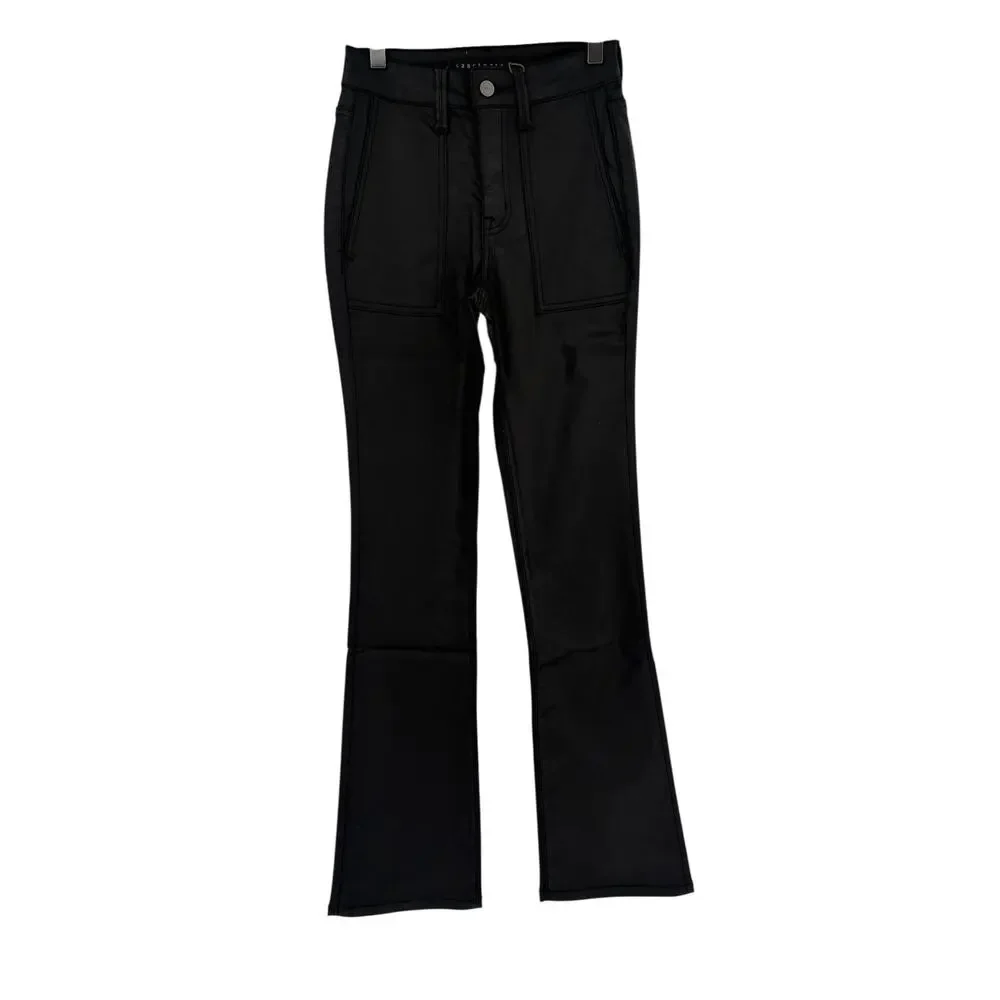 SANCTUARY Jeans Size 30 NEW Black Birdy Semi High Rise Flare Denim
